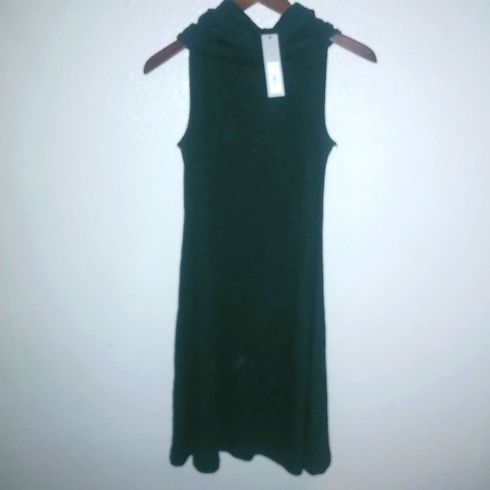 Apt.9 M A-Line Ribbed Sleeveless Cowl Neck A-Line Knit Dress Forest Green